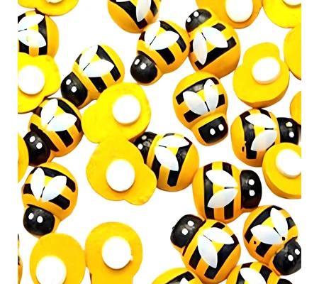 10 x Small Bumble Bee Embellishments 1cm x 1cm