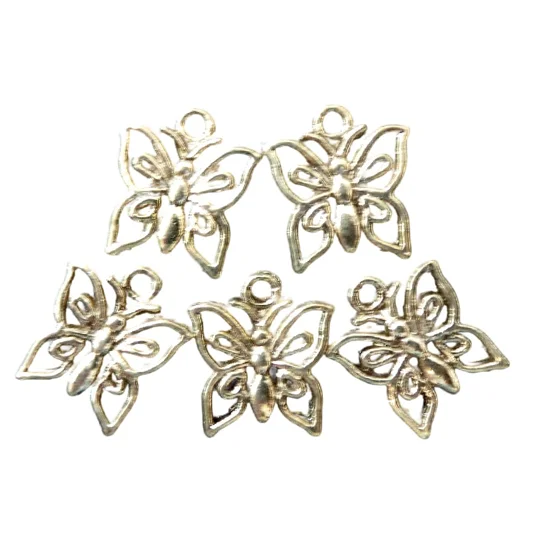 Pierced Butterfly Metal Charm Group