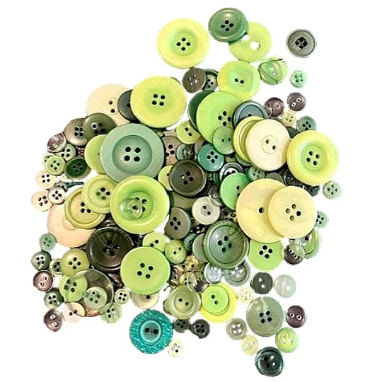assorted green buttons