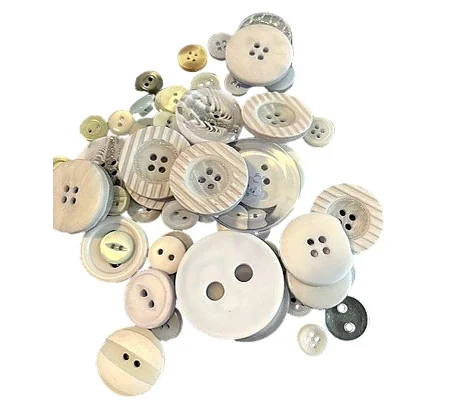 Assorted Grey buttons 50g (As Shown) Great for Arts and crafts