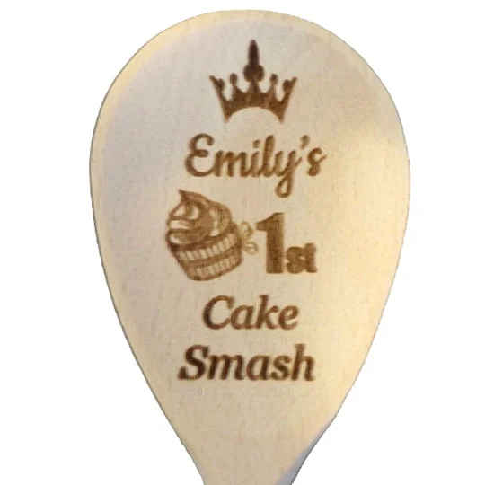 Emily's Personalised Cake Smash wooden Spoon
