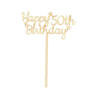 Wooden Birthday or Anniversary Cake Topper