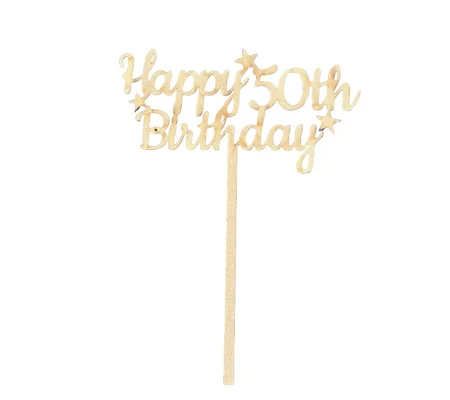 Wooden Birthday or Anniversary Cake Topper