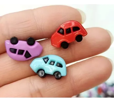 10 x Motor Car Shaped Button