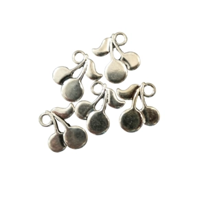 5 x Cherry Cherries  Metal Charms. Jewellery Arts Crafts,
