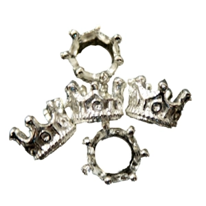 5 x Crown Metal Charms