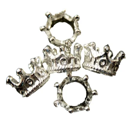 5 x Crown Metal Charms