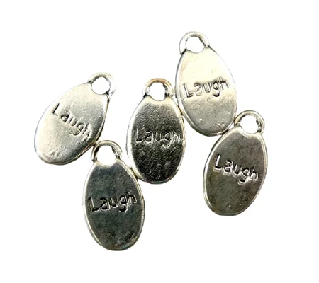 5 x Laugh Metal Pendant Charm