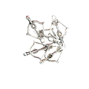 5 x Bow and Arrow Metal Charms,