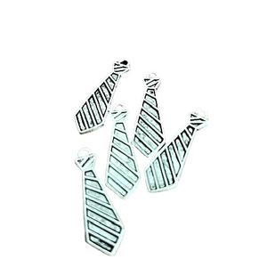 5 x Tie, Necktie Metal charms