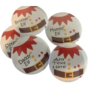 Personalised Christmas Elf Badge
buttons and bows Kettering
Northants