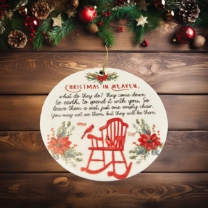 Christmas in Heaven Christmas Bauble Leave them a seat just one empty chair. Memorial