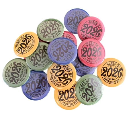 4 x Class of 2026 School Leaver Pin Badges
