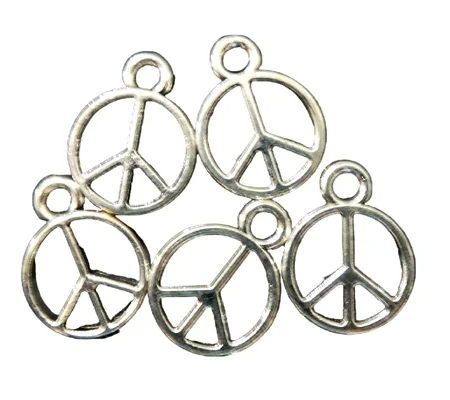 5 x CND Peace Metal Charms.