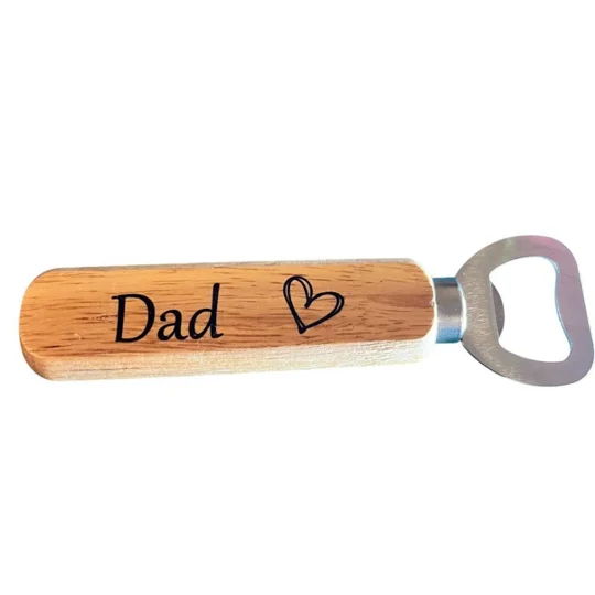 Personalised wooden bottle opener buttons and bows Kettering Northants