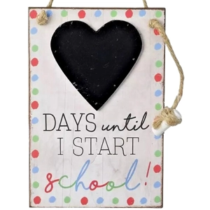 Wooden Chalkboard Sign - Days until I start school