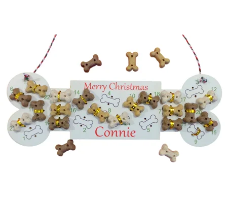 Personalised Wooden Dog Advent Calendar