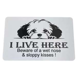 Personalised Dog Puppy I live here sign