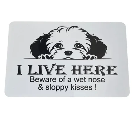 Personalised Dog Puppy I live here sign