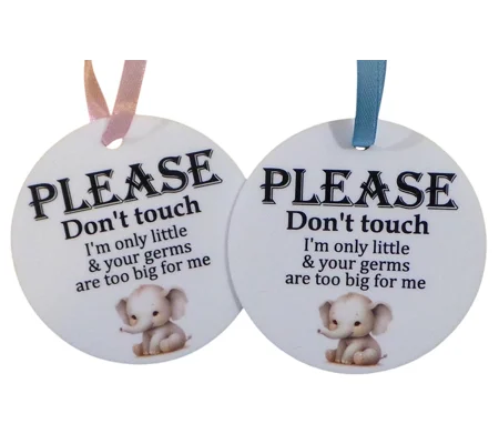 Baby Sign, Please do not touch germs too big 8cm across