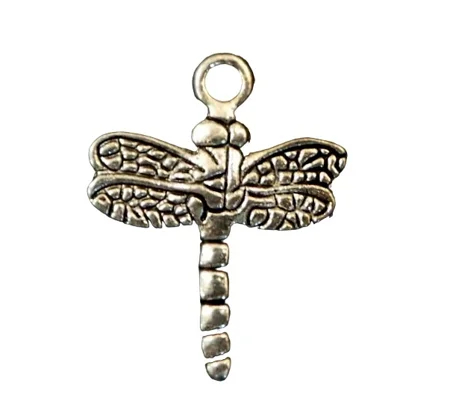 4 x Dragonfly Metal Charms, Solid Jewellery Making, Crafts 2cm x 1.5