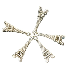 5 x Eiffel Tower Paris France Metal Charms