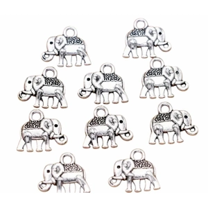 Elephant Metal Charms x 5