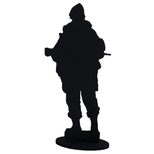 British Soldier Facing Straight On Silhouette Figure