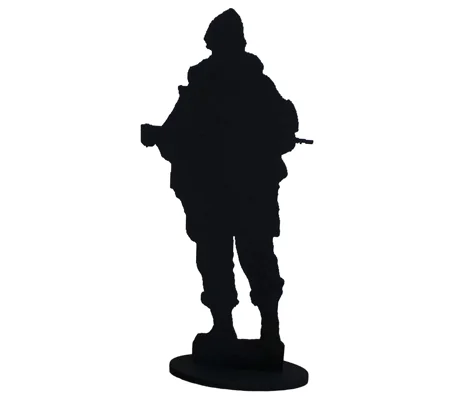 British Soldier Facing Straight On Silhouette Figure