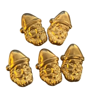 5 x Metal Father Christmas Card or Cake Embellishments
