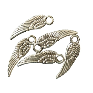 5 x Wings Metal Charms. For Jewellery Arts and Crafts,