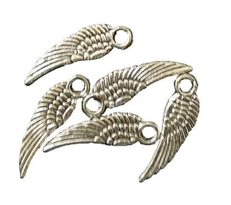 5 x Wings Metal Charms. For Jewellery Arts and Crafts,