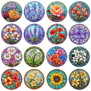 Flower Design Suncatchers, Various Designs