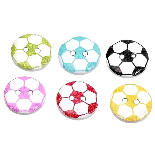 Football Buttons Assorted Colours
