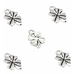 Lucky 4 Leaf Clover Metal Charms
