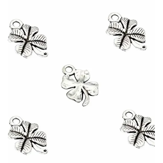 Lucky 4 Leaf Clover Metal Charms