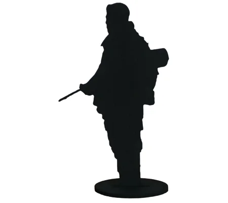 British Soldier Side Facing Silhouette Figure