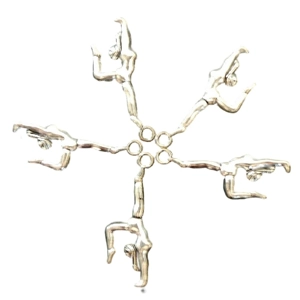 5 x Gymnast Gymnastic Metal Charms