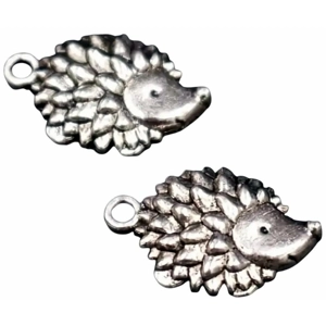 Hedgehog Metal Charms x 5