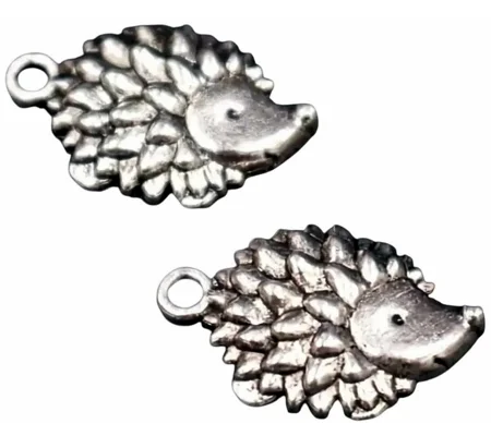 Hedgehog Metal Charms x 5