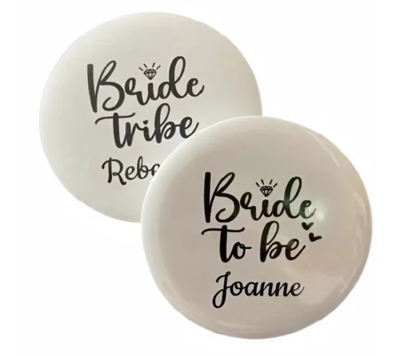 Personalised Bride Hen Party Wedding Badges