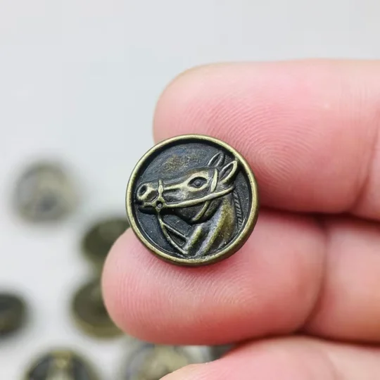 Horse Head Bronze Buttons by Buttons and Bows Kettering