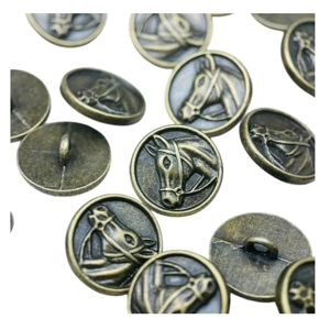 Horse Head Bronze Buttons by Buttons and Bows Kettering