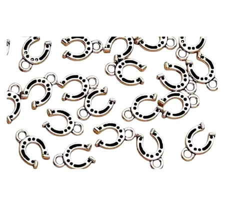 Lucky Horseshoe Metal Charms x 5