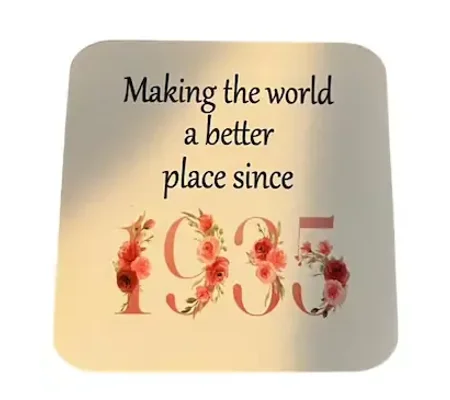 Personalised Making the world a better place coaster