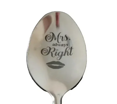 Mrs Right Metal Spoon