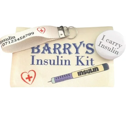 Personalised Health Medical Diabetic Insulin Carrier, Kit Bag & Accessories