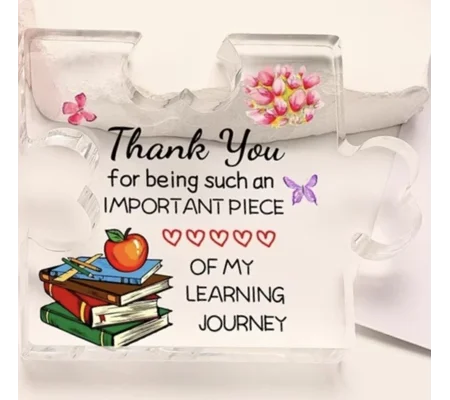 Teacher Gift Jigsaw shaped Plaque/Sign