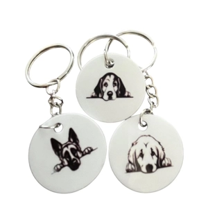 Keyring with Dog / Puppy Breed Silhouette