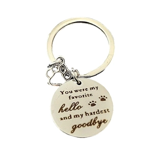 Pet loss memorial keyring Dog, Cat, Rabbit